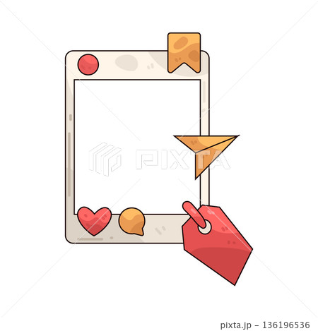 Illustration of Social Media Frame Illustration of Social Media Frame 136196536