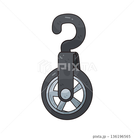 Illustration of pulley 136196565