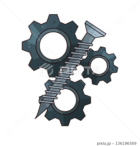 Illustration of screw 136196569