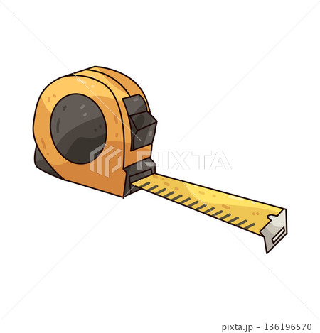 Illustration of measuring tape 136196570