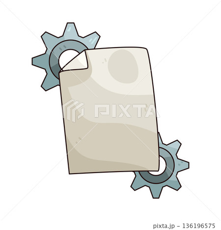Illustration of paper sheet 136196575