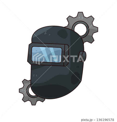 Illustration of welding mask 136196578