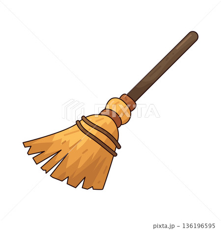 Illustration of broom 136196595