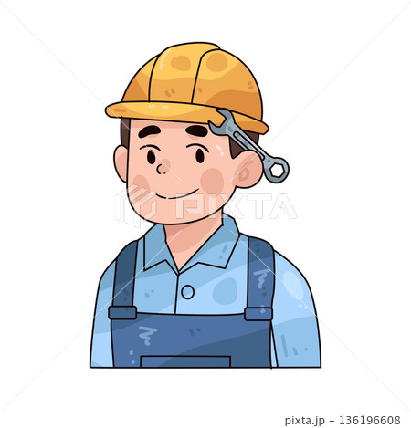 Illustration of worker Illustration of worker 136196608