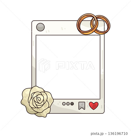 Illustration of Wedding Elegance Social Media Frame Illustration of Wedding Elegance Social Media Frame 136196710
