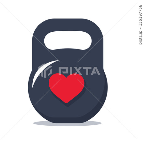 Kettlebell Fitness Equipment vector Illustration 136197756