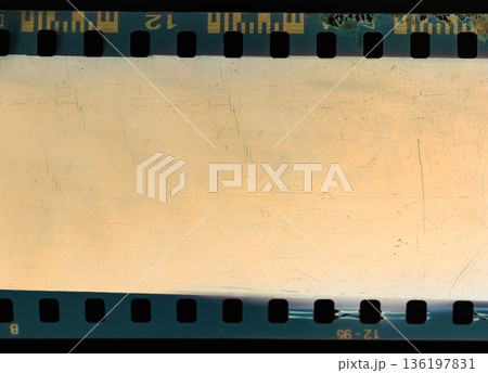 Worn analog film frame background texture Worn analog film frame background texture 136197831