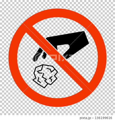 禁止亂丟垃圾圖標 136199616