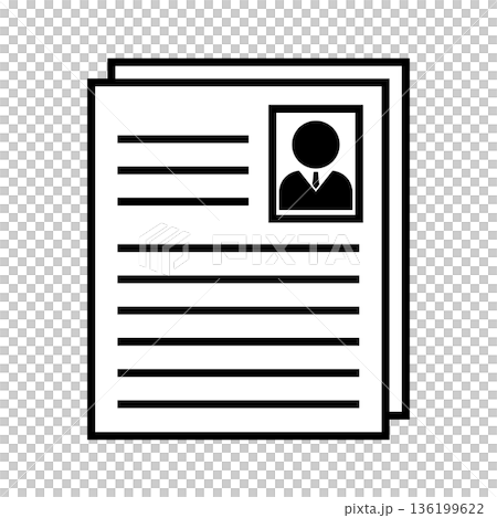 簡單的履歷圖標 136199622