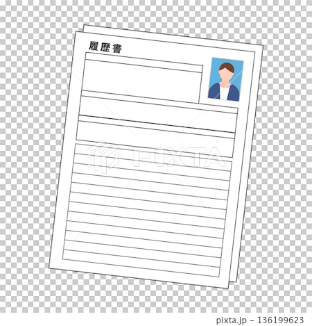 履歴書のアイコン 136199623