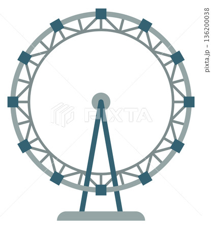 A blue and silver merry go round with a white background A blue and silver merry go round with a white background 136200038