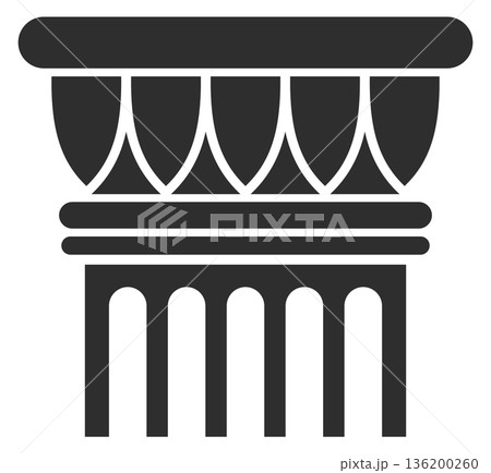 A black and white drawing of a building with arches and pillars A black and white drawing of a building with arches and pillars 136200260
