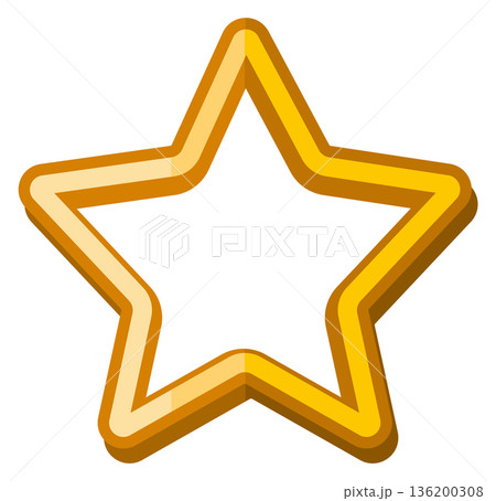 A gold star with a white background 136200308