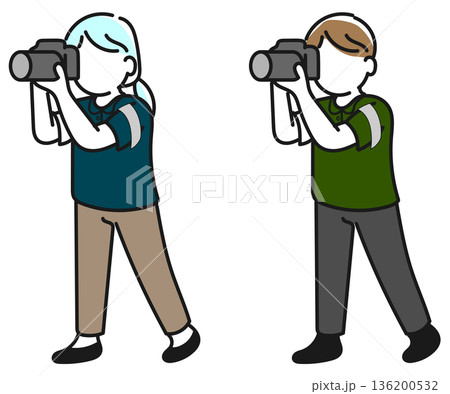 カメラマン男女セット 136200532