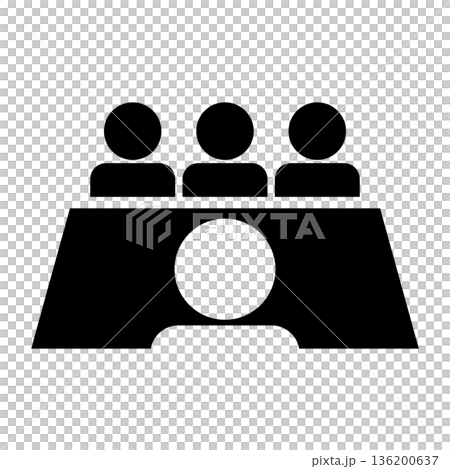 面試官和應徵者剪影圖標 面試官和應徵者剪影圖標 136200637