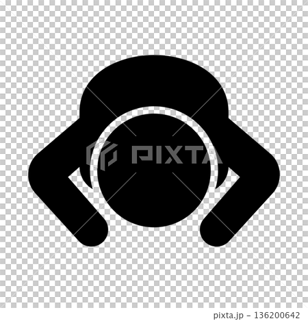 Dogeza剪影圖示正面 Dogeza剪影圖示正面 136200642