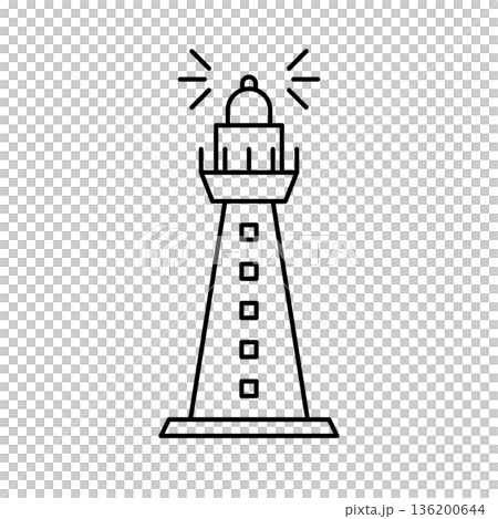 Simple lighthouse icon 136200644