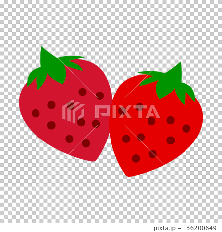 かわいいイチゴのアイコン 136200649