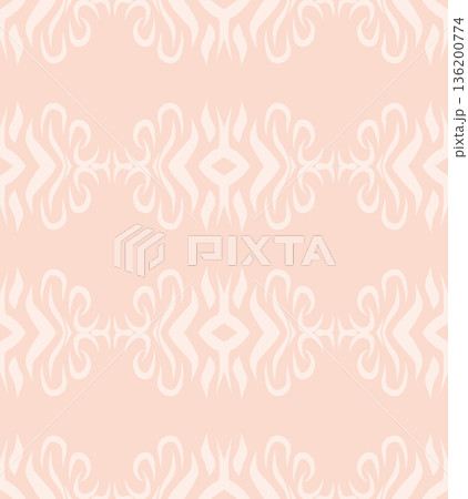 Soft Peach Abstract Wavy Seamless Pattern with Organic Retro Swirls Background Soft Peach Abstract Wavy Seamless Pattern with Organic Retro Swirls Background 136200774