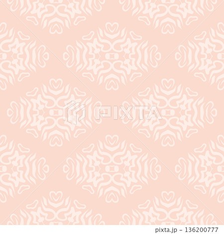 Soft Peach Abstract Wavy Seamless Pattern with Organic Retro Swirls Background Soft Peach Abstract Wavy Seamless Pattern with Organic Retro Swirls Background 136200777