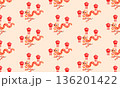 Chinese Lantern Festival pattern background with lanterns dragon and plum blossom meihua 136201422