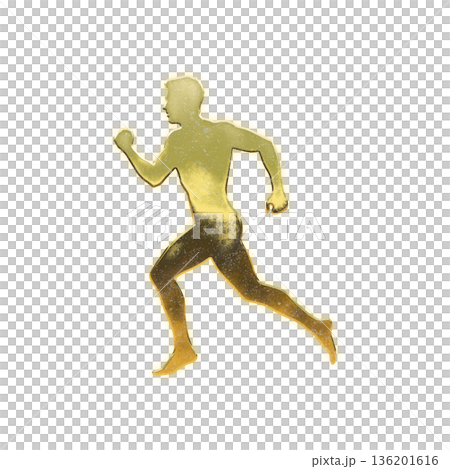 Running Golden Man, Alpha Channel 136201616