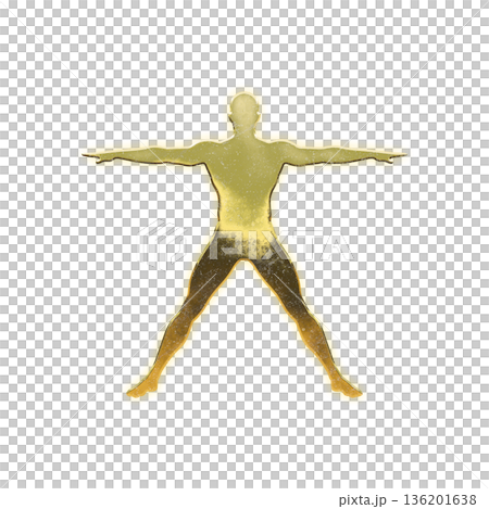 Sprawled Golden Man, Alpha Channel 136201638