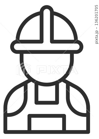 A man in a hard hat and safety vest 136201705