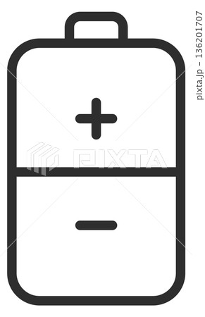 A battery with a plus sign on it A battery with a plus sign on it 136201707