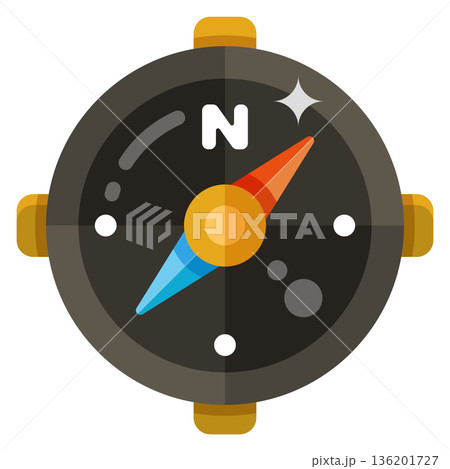 A compass with the letter N on it A compass with the letter N on it 136201727