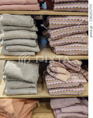 Stacked Pastel Sweaters Vertical View Stacked Pastel Sweaters Vertical View 136201755