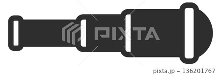 A black and white image of a telescope 136201767