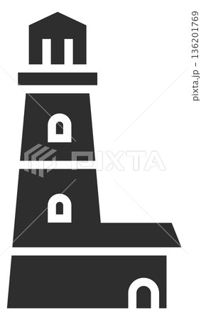 A lighthouse with a black and white color scheme A lighthouse with a black and white color scheme 136201769