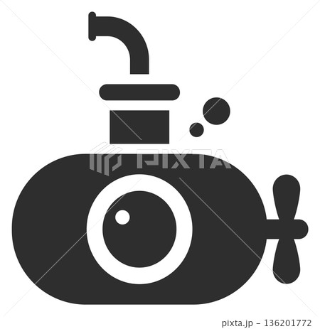 A submarine with a black and white color scheme A submarine with a black and white color scheme 136201772