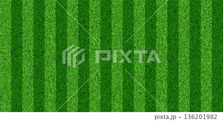 Soccer grass field top view. Green pitch. Sport stadium for baseball or football. Realistic turf texture background. Place for sport match, competition, championship. Vector illustration Soccer grass field top view. Green pitch. Sport stadium for baseball or football. Realistic turf texture background. Place for sport match, competition, championship. Vector illustration 136201982