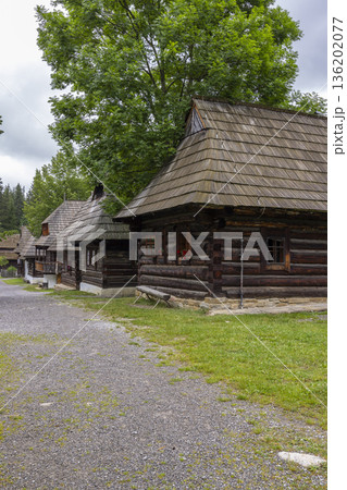 Traditional Slovak wooden houses in Zuberec Orava Village Museum 136202077