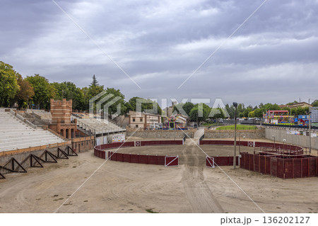 Empty bullring arena in Coca Castilla and Leon Spain Empty bullring arena in Coca Castilla and Leon Spain 136202127