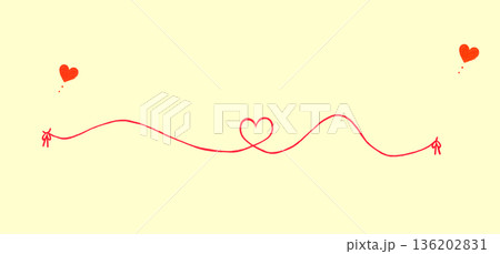 運命の赤い糸　人物なし 136202831
