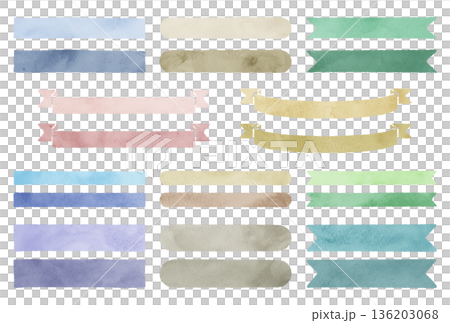 Watercolor-style muted color heading background set Watercolor-style muted color heading background set 136203068