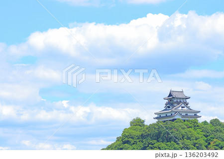 愛知県犬山市、国宝犬山城の風景 愛知県犬山市、国宝犬山城の風景 136203492