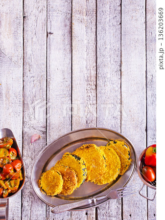 Zucchini Grilled on metal plate Zucchini Grilled on metal plate 136203669