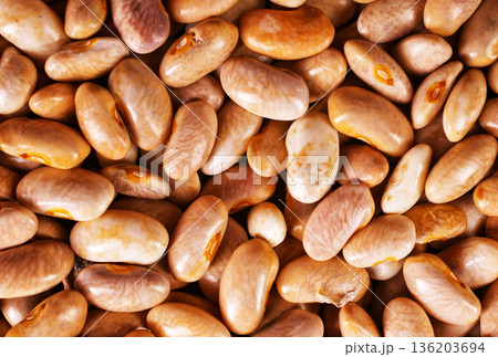 Raw Beans background, white beans on a table Raw Beans background, white beans on a table 136203694