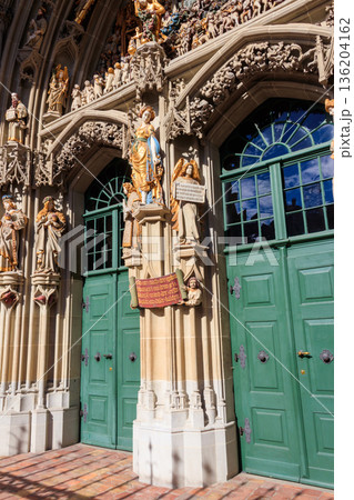 Details of the main portal of Bern cathedral (Bern Minster), Switzerland Details of the main portal of Bern cathedral (Bern Minster), Switzerland 136204162