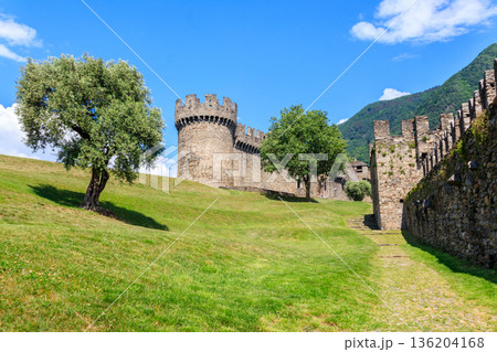 Montebello Castle in Bellinzona, Switzerland. UNESCO World Heritage Site Montebello Castle in Bellinzona, Switzerland. UNESCO World Heritage Site 136204168