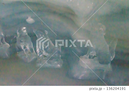 Ice sculptures in Ice Palace of Jungfraujoch Station in Switzerland 136204191