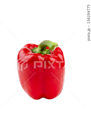 red bell pepper on an isolated background red bell pepper on an isolated background 136204775