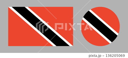 Trinidad and Tobago circle, rectangle flag icons set. Round National Trinidad and Tobago flag badges. Flags button, sticker, background collection. Trinidad and Tobago circle, rectangle flag icons set. Round National Trinidad and Tobago flag badges. Flags button, sticker, background collection. 136205069