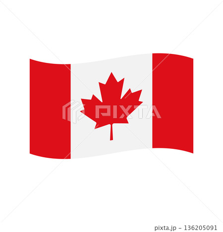 Vector flat Canada flag Vector flat Canada flag 136205091