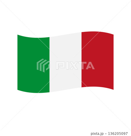 Vector flat Italian flag Vector flat Italian flag 136205097