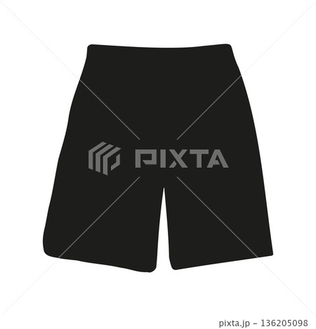 Vector hand drawn sketch doodle shorts silhouette 136205098